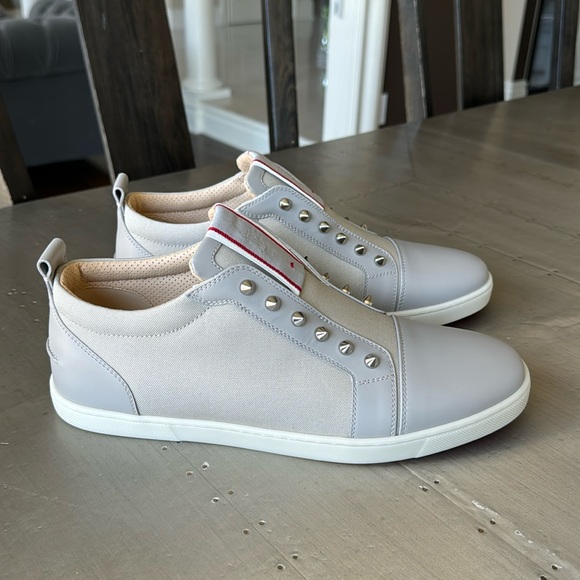 Christian Louboutin f.a.v. Fav fique sneaker vontade flat goose gray grey sz 45 main image 12